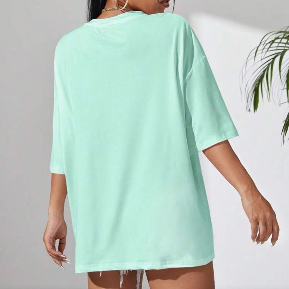 Mint Green Oversized T-Shirt - Picture 2 of 4